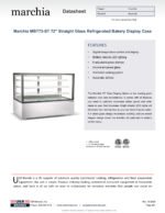Marchia MBT72-ST 72" Straight Glass Refrigerated Bakery Display Case - Image 11