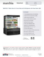 Marchia MDS72G 72" Black Open Air Cooler Grab and Go Refrigerator with Glass Sides, 220V - Image 5