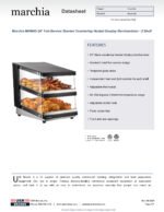 Marchia MHW65 24" Full-Service Slanted Countertop Heated Display Merchandiser - 2 Shelf - Image 5