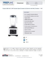 Prepline MIX1-64 3.5 HP Variable Speed Commercial Blender with 64oz Container - 110V - Image 2