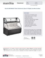 Marchia MSTAR60 60" Black Dual Service Open Air Display Case Merchandiser - Image 5