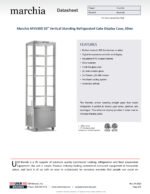 Marchia MVS300 Sliver Vertical Standing Refrigerated Cake Display Case - Image 3