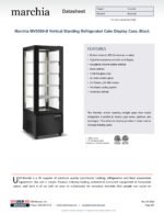 Marchia MVS500-B Vertical Standing Refrigerated Cake Display Case, Black - Image 3