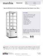 Marchia MVS500-W Vertical Standing Refrigerated Cake Display Case, White - Image 3