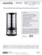 Marchia MVSR100 Countertop Refrigerated Curved Glass Cake Display Case - Image 5