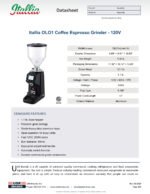 Itallia OLO1 Coffee Espresso Grinder - 120V - Image 3