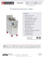 Cookline PC-1-NG Natural Gas Pasta Cooker - 12 Gallons - Image 4