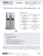 Prepline PDM2 Double Spindle Commercial Drink Mixer, Milkshake Machine - 120V - Image 3