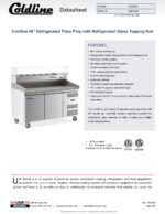 Coldline PDR-60-SG 60" Refrigerated Pizza Prep Dough Retarder with Refrigerated Glass Topping Rail - Image 9