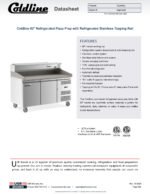 Coldline PDR-60-SS 60" Refrigerated Pizza Prep Dough Retarder with Refrigerated Stainless Topping Rail - Image 5