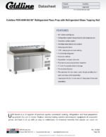 Coldline PDR-80W-SG 80" Two Door Refrigerated Pizza Prep Dough Retarder with Refrigerated Glass Topping Rail - Image 8