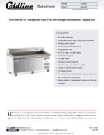 Coldline PDR-80W-SS 80" Two Door Refrigerated Pizza Prep Dough Retarder with Refrigerated Stainless Topping Rail - Image 5