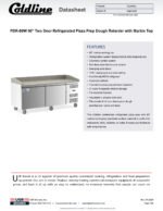 Coldline PDR-80W 80" Two Door Refrigerated Pizza Prep Dough Retarder with Marble Top - Image 5