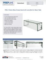 Prepline 74" Glass Sneeze Guard with Lamp Bulb for Steam Table - Image 4