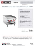 Cookline RGB-24M 24" Commercial Countertop Gas Raised Griddle Broiler Combo - 54,000 BTU - Image 6