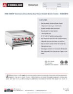 Cookline RGB-36M 36" Commercial Countertop Gas Raised Griddle Broiler Combo - 90,000 BTU - Image 6