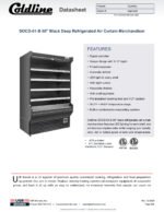 Coldline SOCD-61-B 60" Black Deep Refrigerated Air Curtain Merchandiser - Image 8