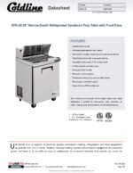Coldline SPN-29 29" Narrow Depth Refrigerated Sandwich Prep Table with Cutting Board and 8 Food Pans - Image 9
