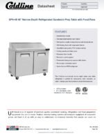 Coldline SPN-48 48" Narrow Depth Refrigerated Sandwich Prep Table with Cutting Board and 12 Food Pans - Image 8