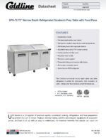 Coldline SPN-72 72" Narrow Depth Refrigerated Sandwich Prep Table with Cutting Board and 18 Food Pans - Image 7