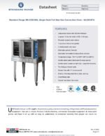 Standard Range SR-COG-SGL Single Deck Full Size Gas Convection Oven - 54,000 BTU - Image 7