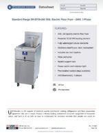 Standard Range SR-EF50-240-3 50lb. Electric Floor Fryer - 240V, 3 Phase - Image 8