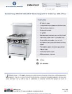 Standard Range SR-ER36-12EG-208 36" Electric Range with 12" Griddle Top - 208V, 3 Phase - Image 7