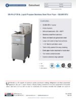 Standard Range SR-F4-LP 50 lb. Liquid Propane Stainless Steel Floor Fryer - 120,000 BTU - Image 7