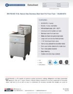 Standard Range SR-F4D-NG 78 lb. Natural Gas Stainless Steel Split Pot Floor Fryer - 120,000 BTU - Image 5