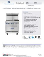 Standard Range SR-R36-12CB-NG 36" Natural Gas Commercial Range with 12" Char-Broiler Top, 4 Burners, 1 Oven - 188,000 BTU - Image 4