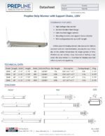 Prepline SW60 60" Strip Warmer with Support Chains - 120V, 1550W - Image 6