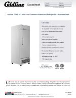 Coldline T-1RE 29" Solid Door Commercial Reach-In Refrigerator - Stainless Steel - Image 3
