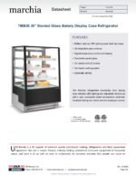 Marchia TMB36 36" Refrigerated Bakery Display Case Straight Glass - Image 8