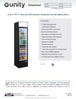 Unity U-17M 17" Glass Door Merchandiser Refrigerator with LED lighting, Black - Image 7