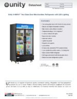 Unity U-48M 47" Two Glass Door Merchandiser Refrigerator with LED Lighting - Image 4