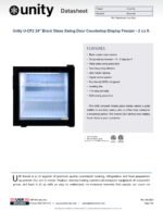 Unity U-CF2 24" Black Glass Swing Door Countertop Display Freezer - 2 cu ft. - Image 3
