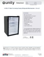 Unity U-CR4 21'' Black Countertop Display Refrigerated Merchandiser - 4.6 cu ft. - Image 5