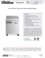 Coldline UC-27F-BS 27" Worktop Freezer with Backsplash - Image 8