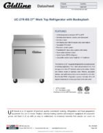 Coldline UC-27R-BS 27" Worktop Refrigerator with Backsplash - Image 8