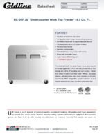Coldline UC-36F 36" Undercounter Work Top Freezer - 9 Cu. Ft. - Image 8