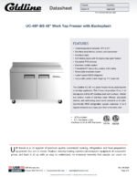 Coldline UC-48F-BS 48" Worktop Freezer with Backsplash - Image 8