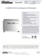 Coldline UC-48R-BS 48" Worktop Refrigerator with Backsplash - Image 8