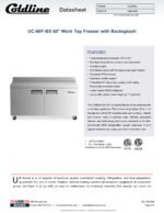 Coldline UC-60F-BS 60" Worktop Freezer with Backsplash - Image 8