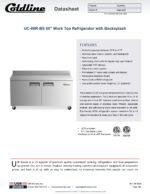Coldline UC-60R-BS 60" Worktop Refrigerator with Backsplash - Image 8