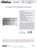 Coldline UC-72R-BS 72" Worktop Refrigerator with Backsplash - Image 8