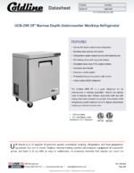 Coldline UCN-29R 29" Narrow Depth Undercounter Worktop Refrigerator - Image 7