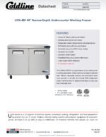 Coldline UCN-48F 48" Narrow Depth Undercounter Worktop Freezer - Image 6