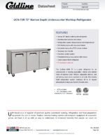 Coldline UCN-72R 72" Narrow Depth Undercounter Worktop Refrigerator - Image 7