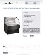 Marchia USTAR36G 36" Black Low Profile Open Air Cooler Grab and Go - Image 4