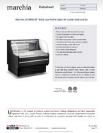 Marchia USTAR48 48" Black Low Profile Open Air Cooler Grab and Go - Image 4